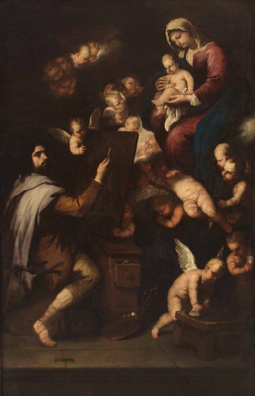 Luca Giordano San Lucas pintando a la Virgen Sweden oil painting art